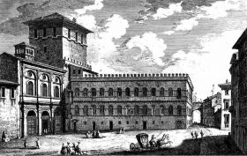 G.V. Nicolle - Veduta di Palazzo Venezia nel '700